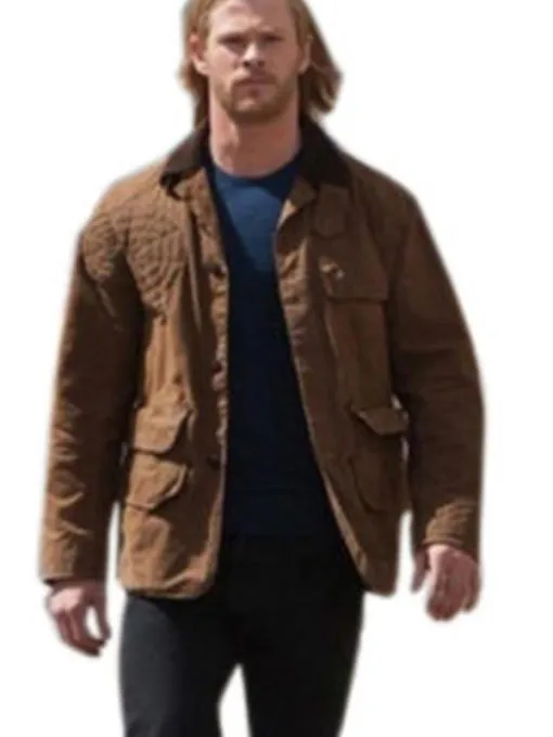 Best Chris Hemsworth Thor Brown Cotton Jacket