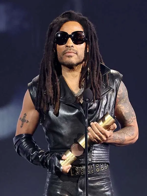 Best Lenny Kravitz Black Leather Vest