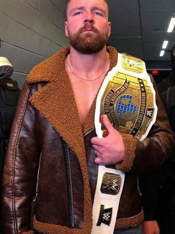 Best New Dean Ambrose Brown Shearling Jacket