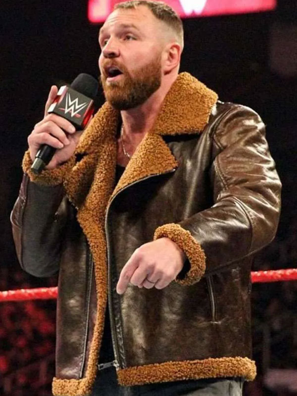 Best New Dean Ambrose Brown Shearling Jacket
