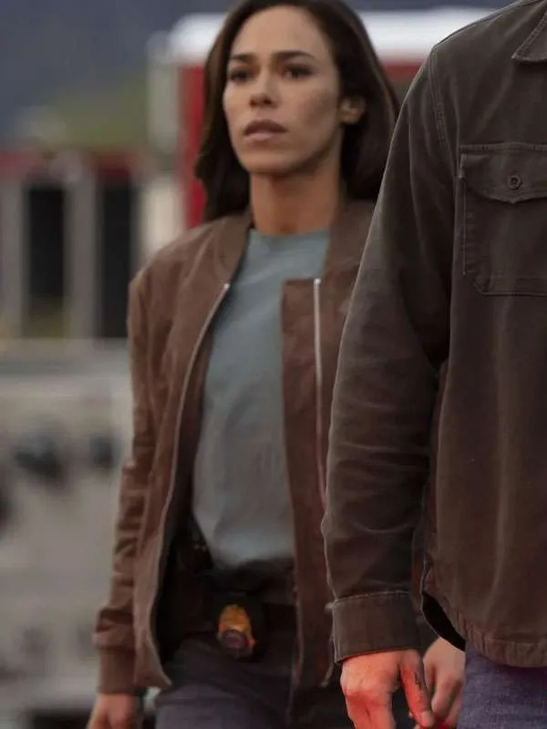 Amber Oliveras Countdown Brown Bomber Jacket - Jack & Jackets