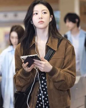 Can This Love Be Translated Go Youn-jung Brown Suede Jacket