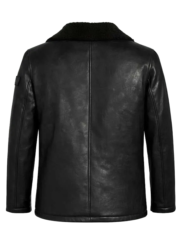 Roger Howarth The Young And The Restless S53 Black Shearling Jacket