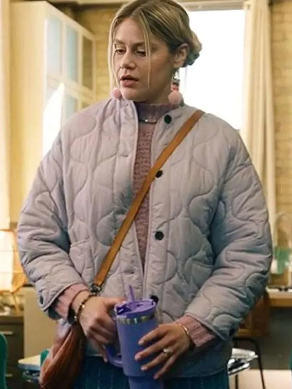 Sarah Luby The Way to You Gray Quilted Jacket